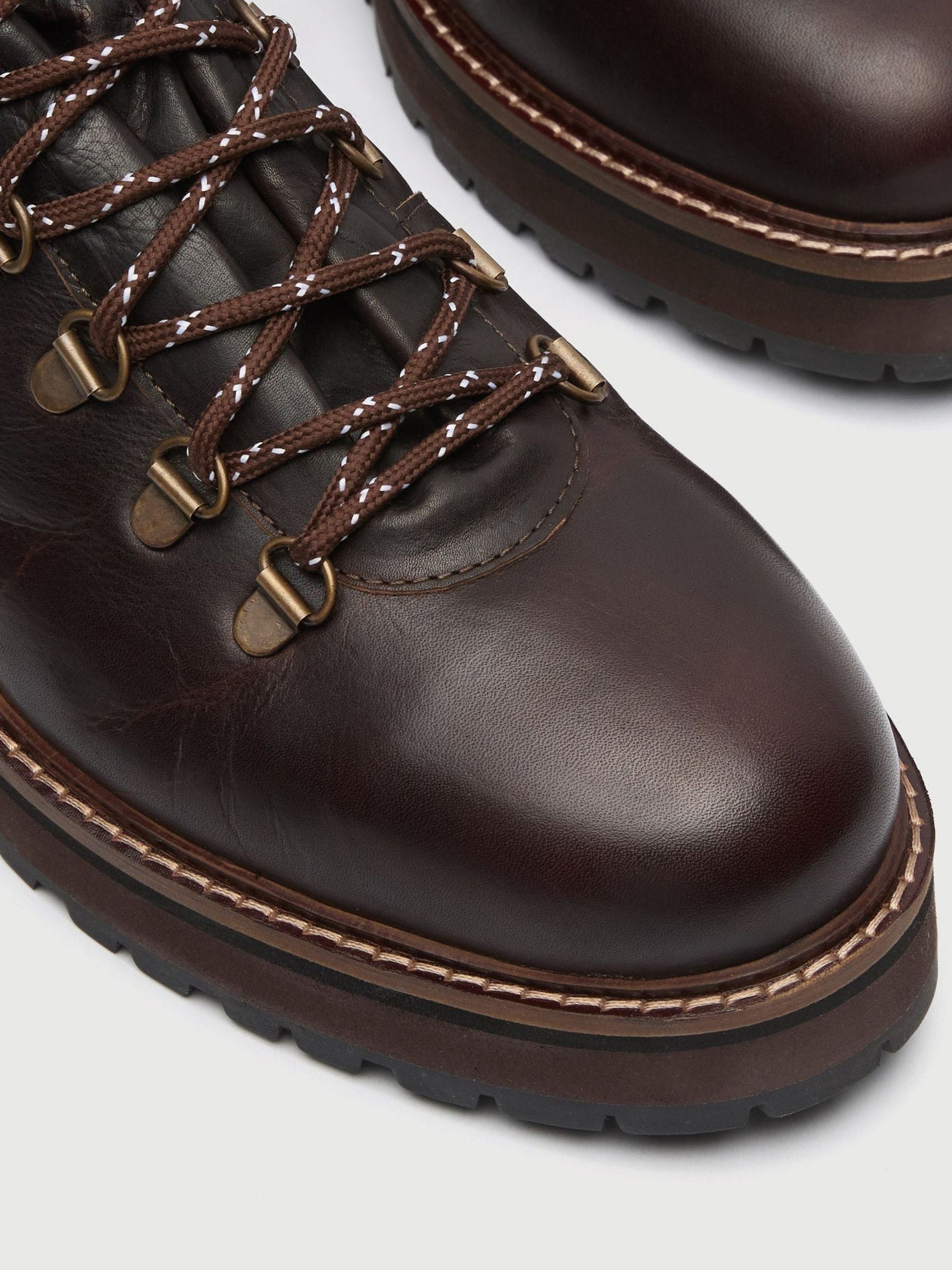 Buy Walk London Brown Leather Connery Hiking Boots from Next USA