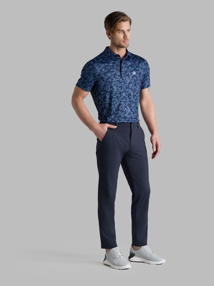 G/Fore Blue Mapped Icon Camo Tech Jersey Polo Shirt - Image 2 of 3