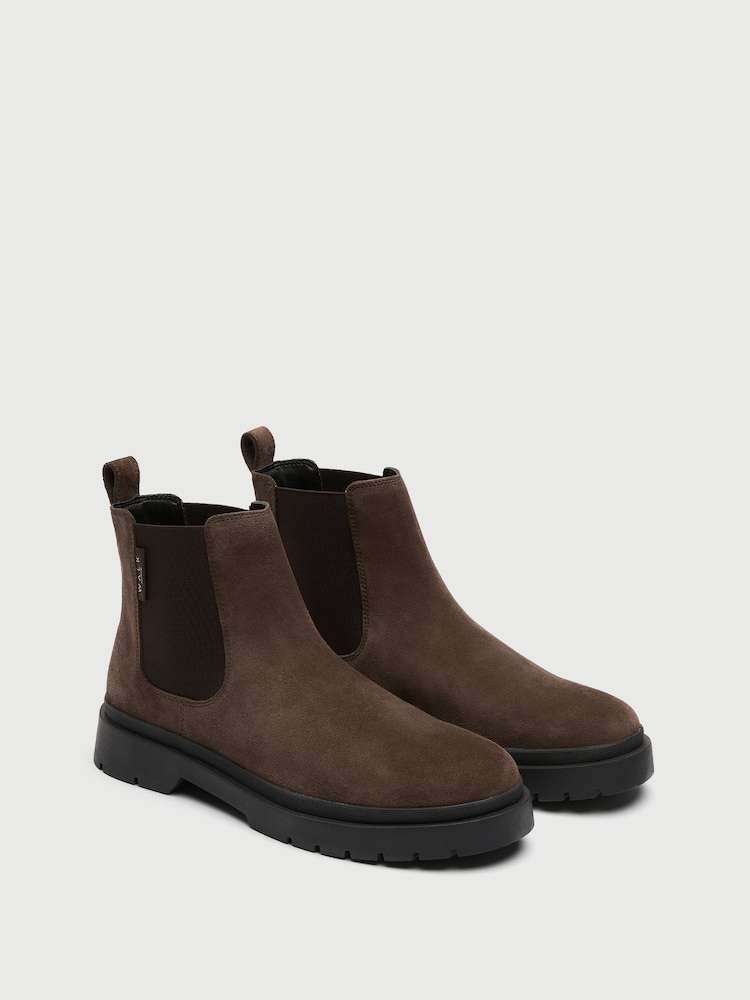 Buy Walk London Brown Suede Callum Chelsea Boots from Next USA display picture 3