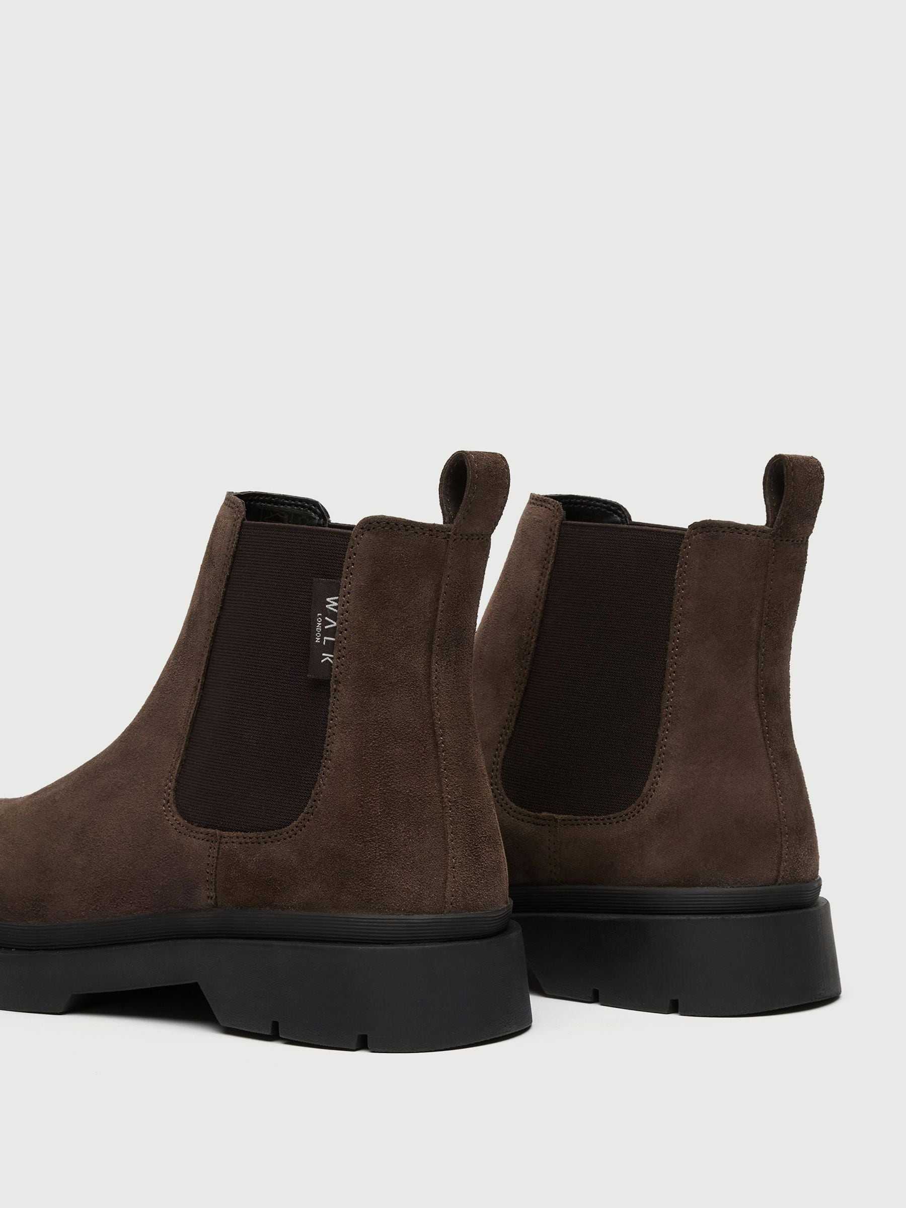 Buy Walk London Brown Suede Callum Chelsea Boots from Next USA display picture 2
