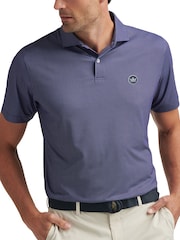 Peter Millar Blue Grovewood Performance Jersey Polo Shirt - Image 1 of 3