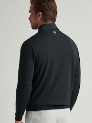 Peter Millar Black Perth Performance Quarter Zip Shirt - Image 2 of 3
