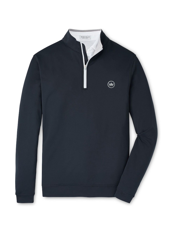 Peter Millar Black Perth Performance Quarter Zip Shirt - Image 3 of 3