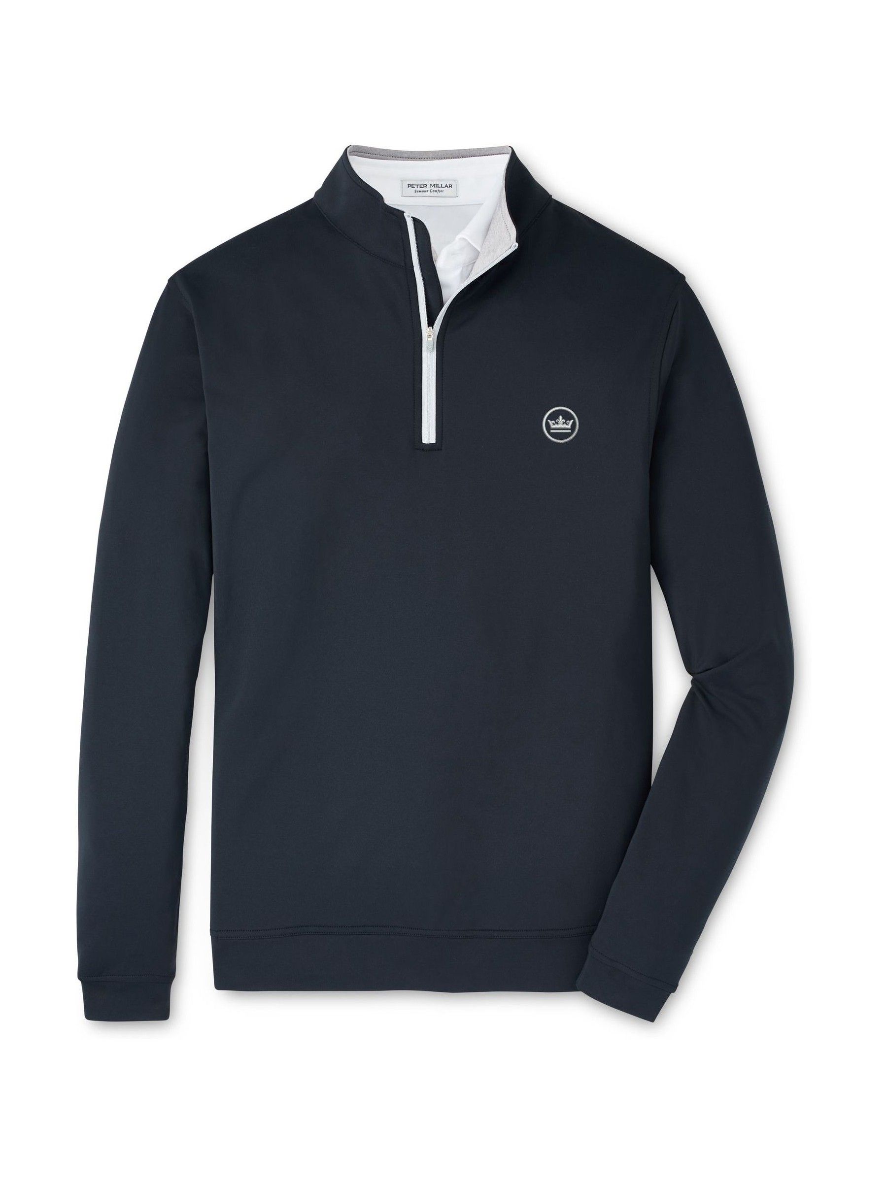 Buy Peter Millar Black Perth Performance Quarter Zip Shirt from