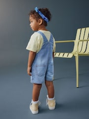 Mid Blue Plain Denim Dungarees (3mths-7yrs) - Image 3 of 7