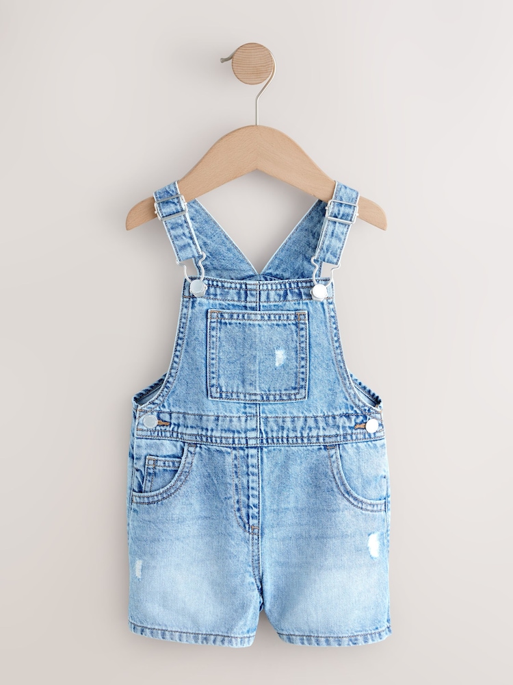 Buy Mid Blue Plain Denim Dungarees (3mths-7yrs) from Next USA