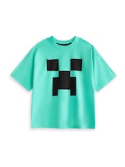 Vanilla Underground Blue Boys 100% Cotton Minecraft Short Sleeve Short Leg Pyjamas Set Pack of 2 - Image 3 of 7