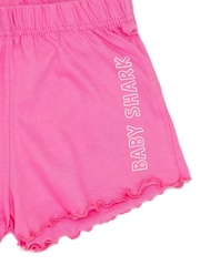 Vanilla Underground Girls Baby Shark Pink Short Sleeve Short Leg Pyjamas Set - صورة 6 من 6