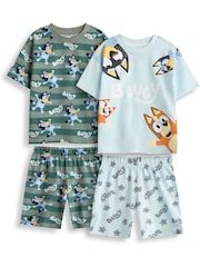 Vanilla Underground Blue Boys Bluey Multicoloured Short Sleeve Short Leg Pyjamas Set Pack of 2 - Image 2 of 7