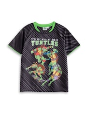 Vanilla Underground Black Boys Teenage Mutant Ninja Turtles Football Kit - Image 2 of 6