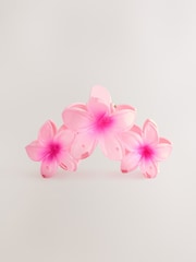 Pink Triple Flower Hair Claw - Image 3 of 3