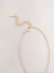 Gold Tone Interlinking Stone Inset Necklace - Image 5 of 5