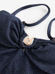 B by Ted Baker Navy Lurex Tankini Top - Image 7 of 8