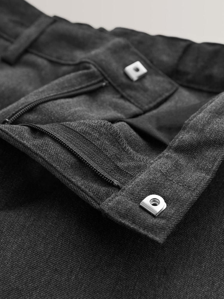 Grey Straight Leg School Trousers 2 Pack (3-17yrs) - Image 9 of 9