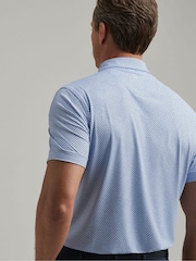 Peter Millar Blue Retro Performance Jersey Polo Shirt - Image 2 of 3