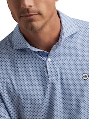 Peter Millar Blue Retro Performance Jersey Polo Shirt - Image 3 of 3