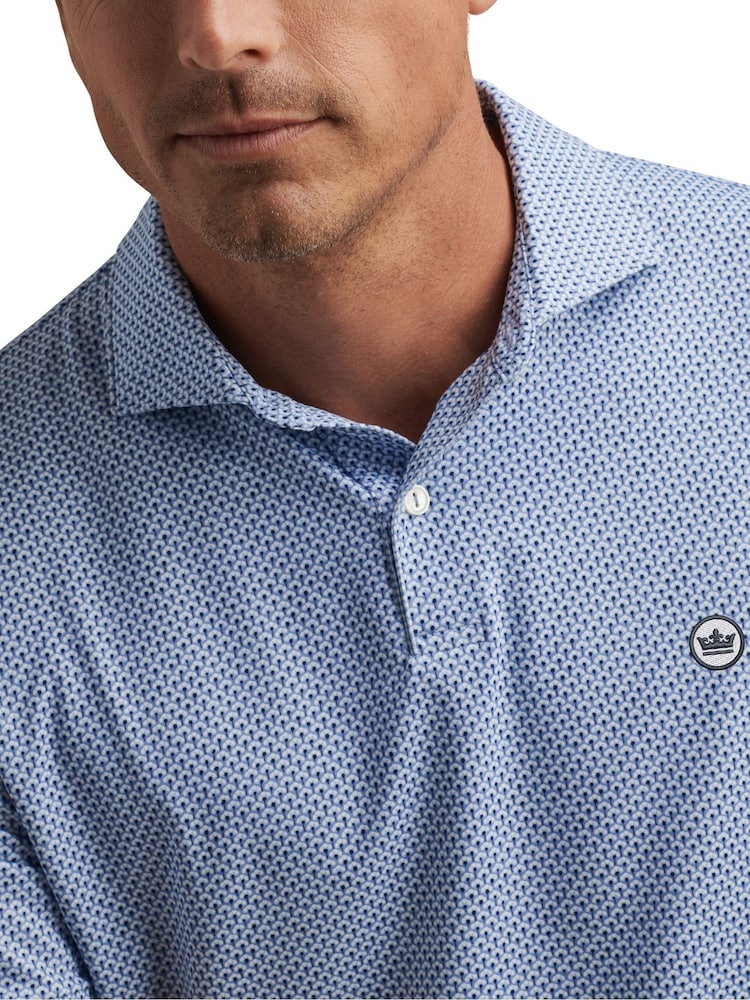 Peter Millar Blue Retro Performance Jersey Polo Shirt - Image 3 of 3