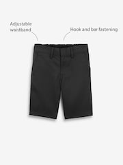 Black 2 Pack Flat Front School Shorts (3-14yrs) - Image 11 of 11