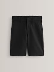 Black 2 Pack Flat Front School Shorts (3-14yrs) - Image 3 of 11