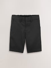 Black 2 Pack Flat Front School Shorts (3-14yrs) - Image 5 of 11