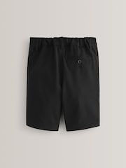Black 2 Pack Flat Front School Shorts (3-14yrs) - Image 6 of 11