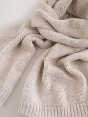 Nothing Ordinary Stone Marl Knitted Scarf Jumper With Wool - Image 10 of 10