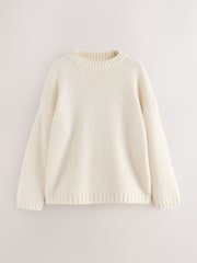 Nothing Ordinary Cream Knitted Scarf Jumper With Wool - Image 6 of 9