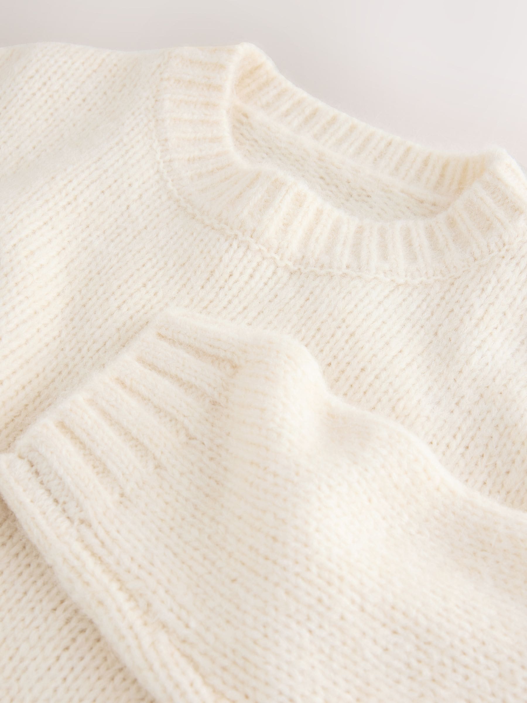 Buy Nothing Ordinary Cream Knitted Detachable Scarf Jumper With