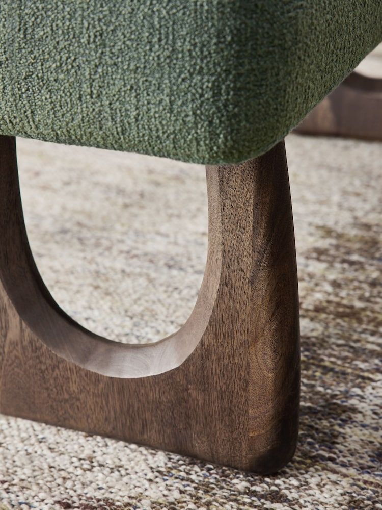 Fine Boucle Dark Green Jude Dining Bench - Image 2 of 8 Fine Boucle Dark Green Jude Dining Bench - Image 2 of 8