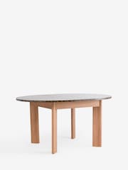 Dark Natural Marble Effect Nomad 4 To 6 Seater Extending Dining Table - Image 2 of 4