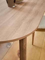 Mid Natural Oak Effect Nomad 6 to 8 Seater Extending Dining Table - Image 7 of 10