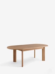 Mid Natural Oak Effect Nomad 6 to 8 Seater Extending Dining Table - Image 9 of 10