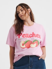 Simply Be Pink Graphic Print T-Shirts 2 Pack - Image 2 of 6