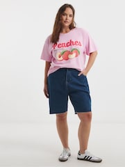 Simply Be Pink Graphic Print T-Shirts 2 Pack - Image 3 of 6