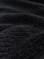 Nothing Ordinary Black Knitted Shallow V-Neck Jumper - Image 9 of 9