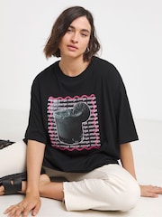 Simply Be Black Graphic Print T-Shirts 2 Pack - Image 1 of 4