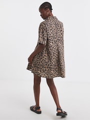 Simply Be Animal Print Pocket Shirt Dress - Image 2 of 4