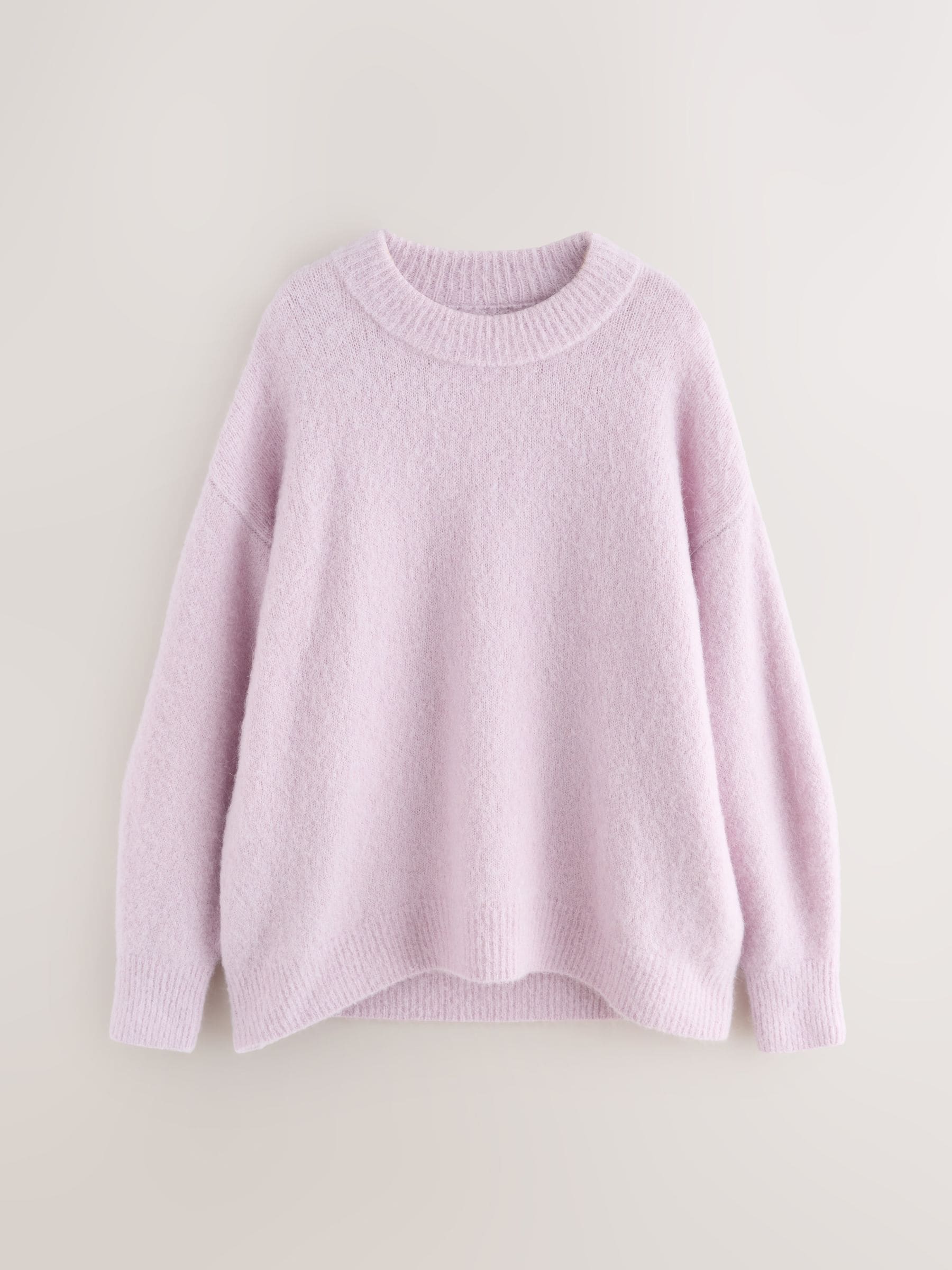 Buy Nothing Ordinary Lilac Purple Oversized Alpaca Wool Blend Crew