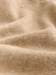 Nothing Ordinary Camel Contrast Tipping Knitted Wrap Waist Cardigan - Image 7 of 8