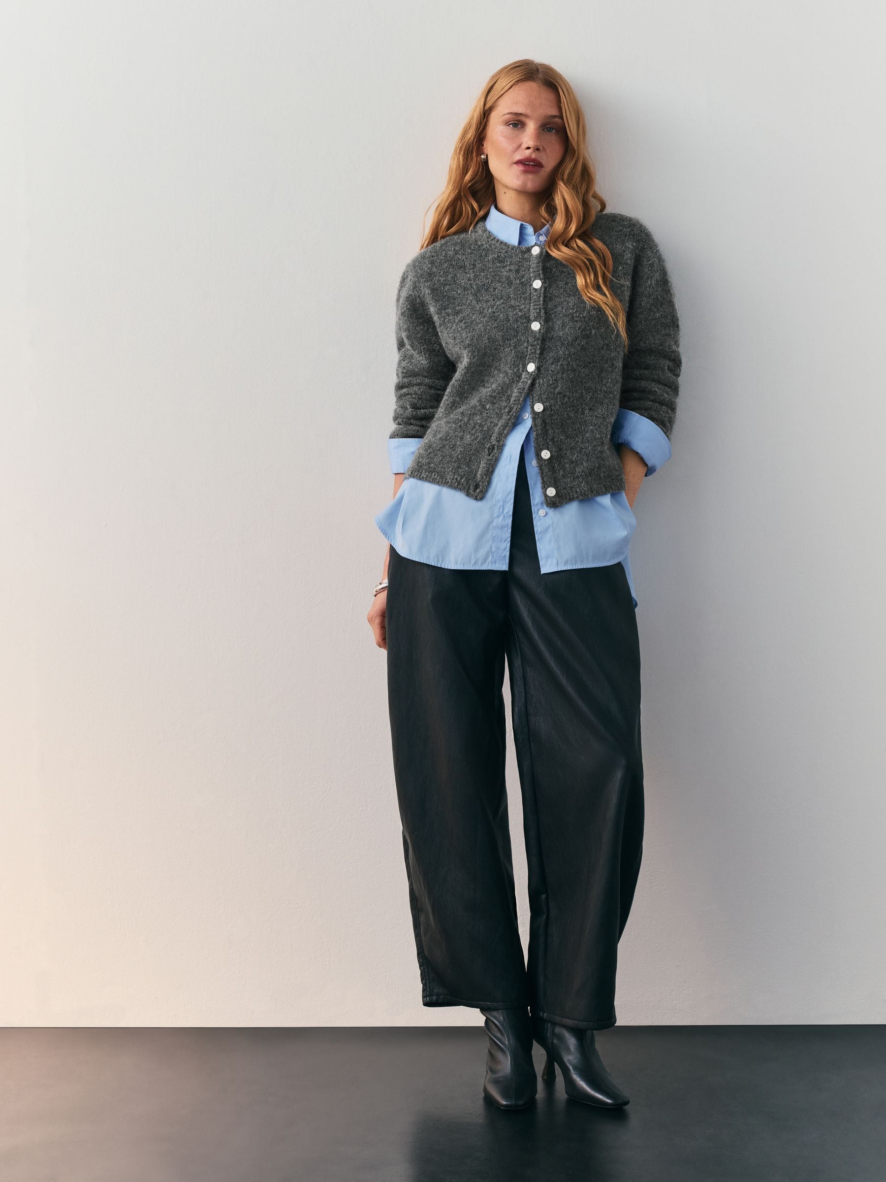 Buy Nothing Ordinary Charcoal Grey Alpaca Wool Blend Crew Neck