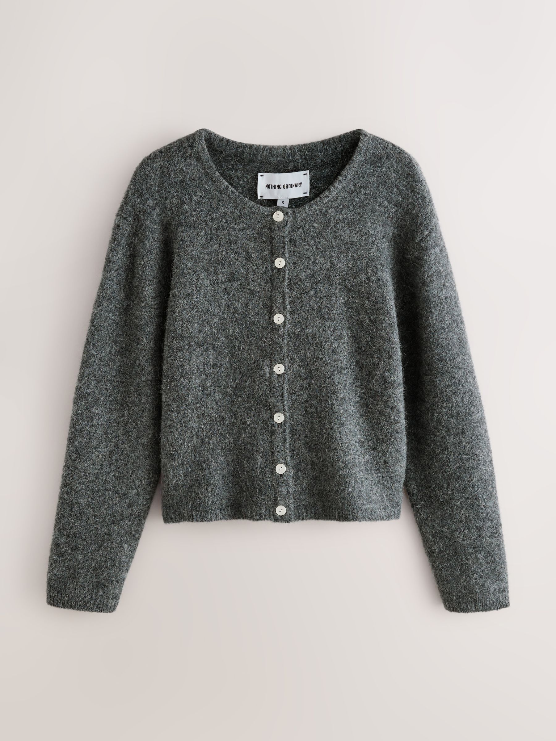 Buy Nothing Ordinary Charcoal Grey Alpaca Wool Blend Crew Neck