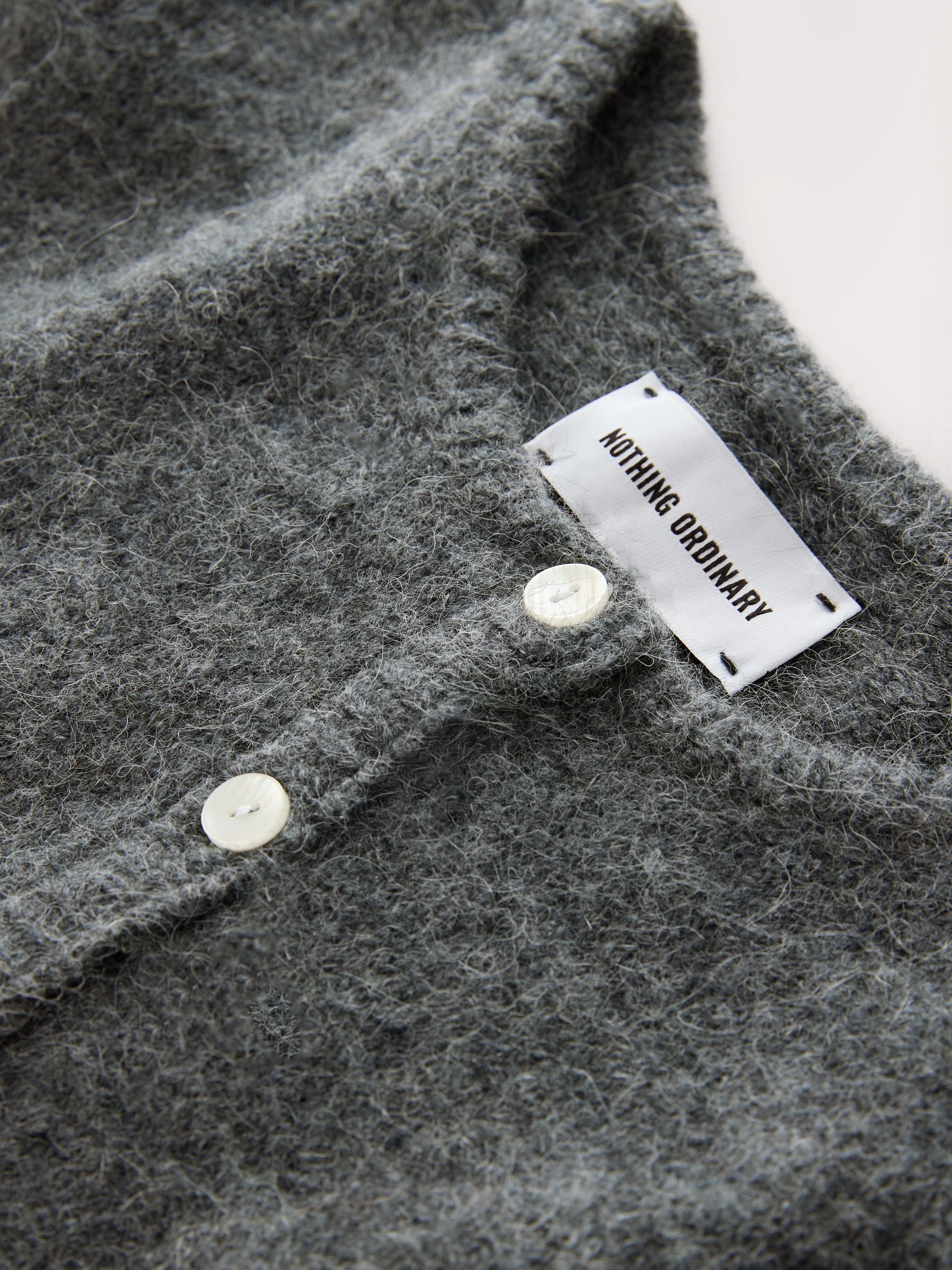 Buy Nothing Ordinary Charcoal Grey Alpaca Wool Blend Crew Neck