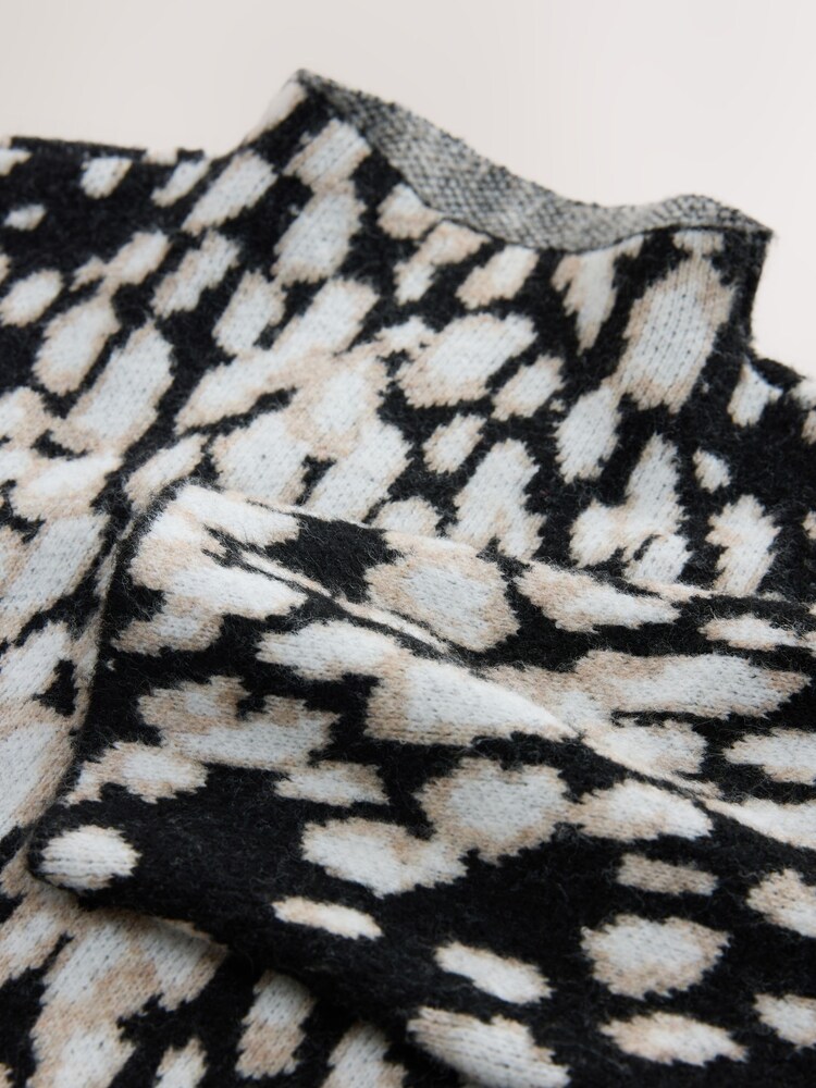 Nothing Ordinary Black/Cream Knitted Bambi Print Jumper - Image 9 of 9 Nothing Ordinary Black/Cream Knitted Bambi Print Jumper - Image 9 of 9
