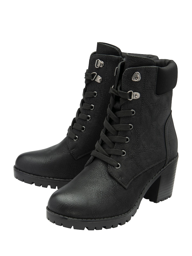 Lotus Black Causal Ankle Boots - Image 2 of 4 Lotus Black Causal Ankle Boots - Image 2 of 4