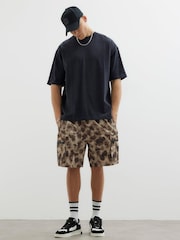 River Island Loose Fit Camouflage Cargo Shorts - Изображение 1 из 4