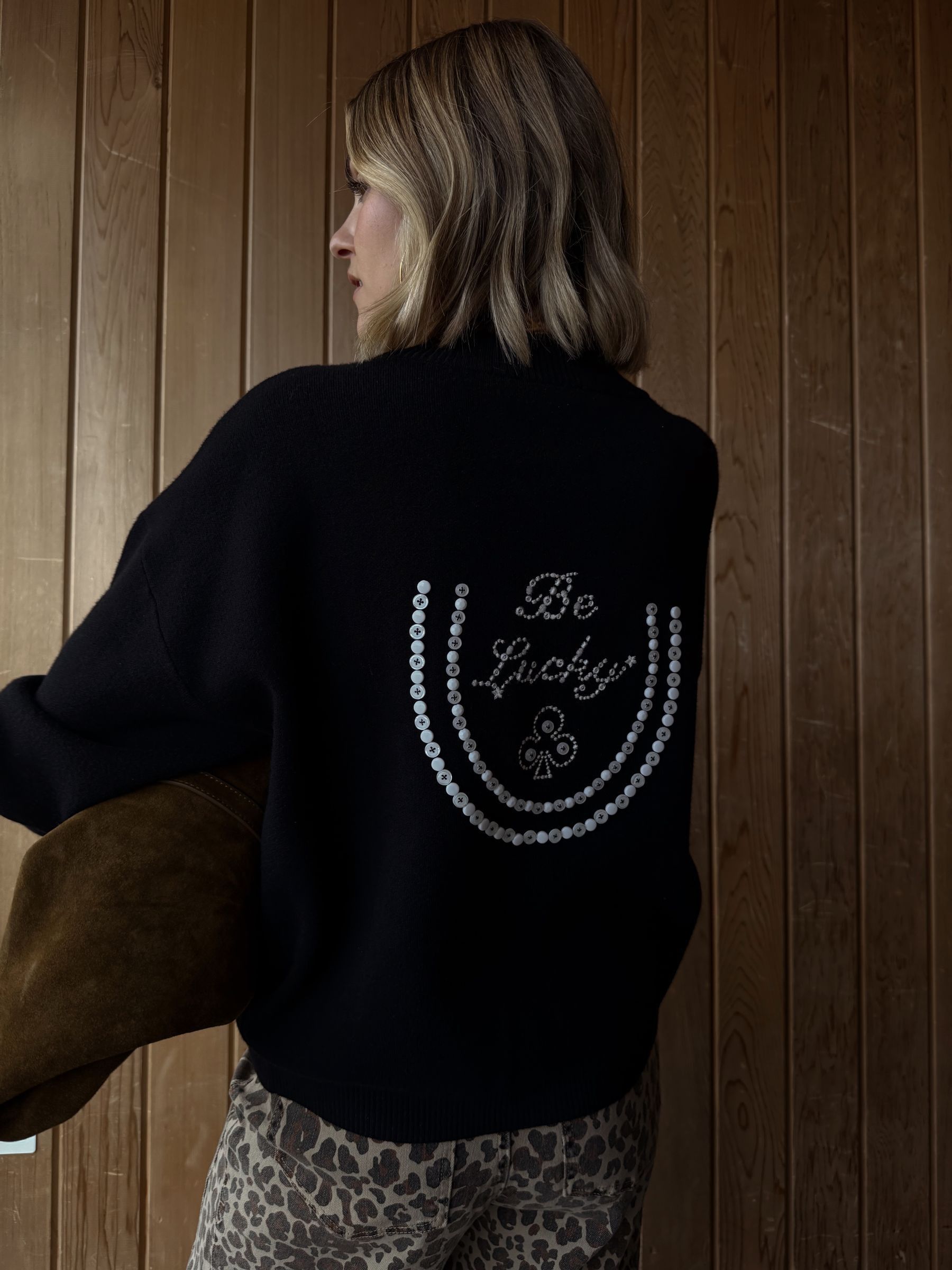 トップス Rencontrant blue fox lamb cardigan M BLK トップス Rencontrant blue fox lamb cardigan M BLK MAISON KITSUNÉ