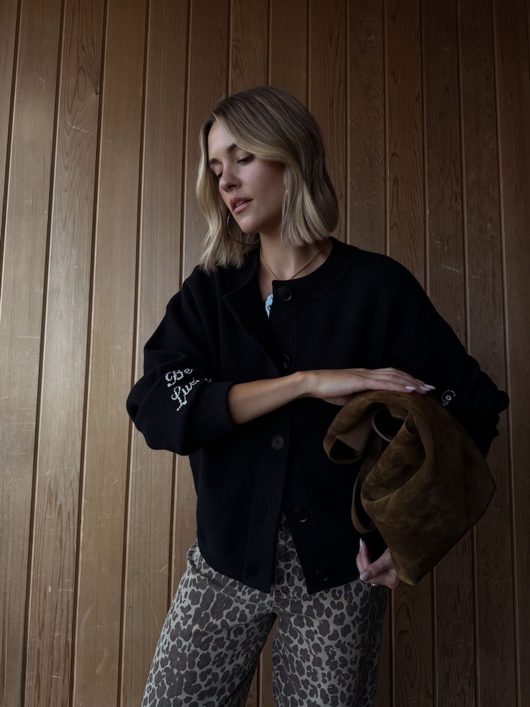 Never Fully Dressed Black Lucky Pearl Cardigan - Image 1 of 6