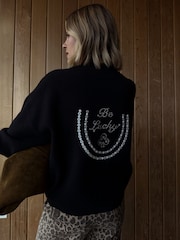 Never Fully Dressed Black Lucky Pearl Cardigan - Image 2 of 6