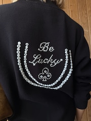 Never Fully Dressed Black Lucky Pearl Cardigan - Image 4 of 6