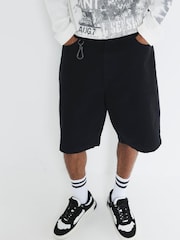 River Island Black Grohl Skate Shorts - Image 1 of 1